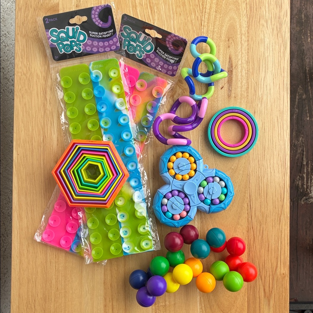 Colorful Sensory Fidget Toy Set of 10 pieces - Picture 3 of 3